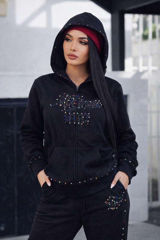 Lo Colore Hoodie & Pants Set (Black)