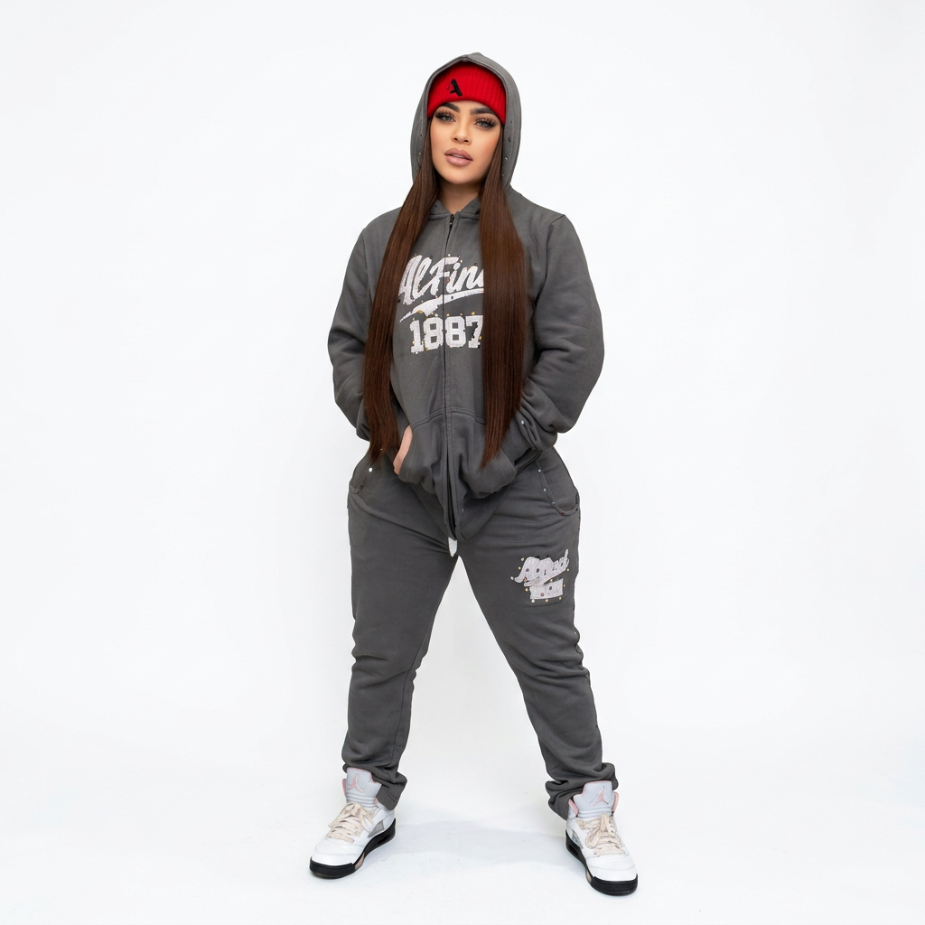 Lo Colore Hoodie & Pants Set (Gray)