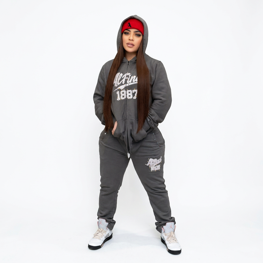 Lo Colore Hoodie & Pants Set (Gray)