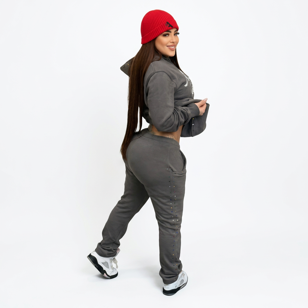Lo Colore Hoodie & Pants Set (Gray)
